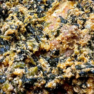 Egusi with beef &amp; chicken