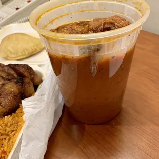 Red stew fish.  Good portion. Excellent!