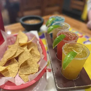 Chips and Salsa + Margarita Flight