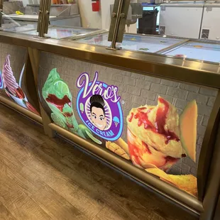 a display of veros ice cream