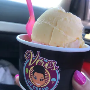 Peach and strawberry yogurt!!