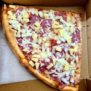 Pizza slices are HUGE!