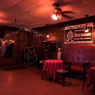 Inside! Love the red lighting