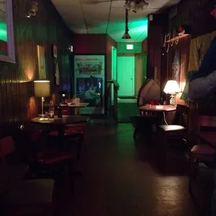 Lil side seating area with several intimate seats