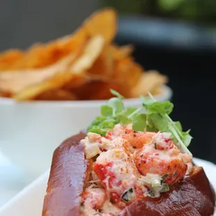Lobster Roll w/ Old Bay Chips @ VERSA
