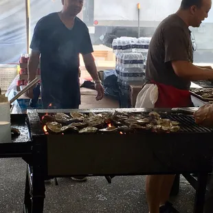 Chargrilled oysters. Yum!