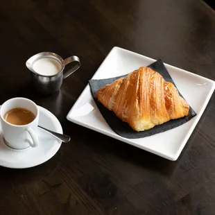 French breakfast! Espresso and a croissant