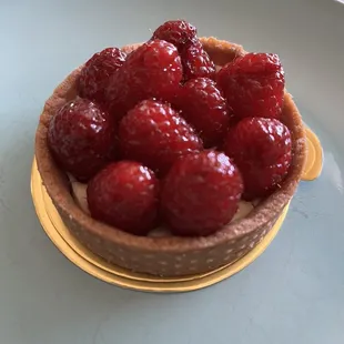 Raspberry tart. Fine but custard was bland.