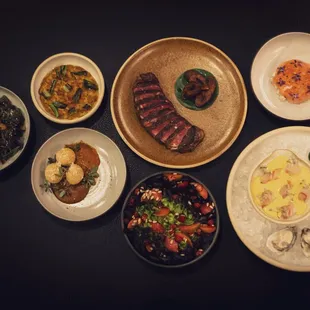 An aerial view of some of our favorite dishes