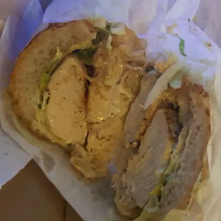 Grilled Chicken Breast on French Sandwich