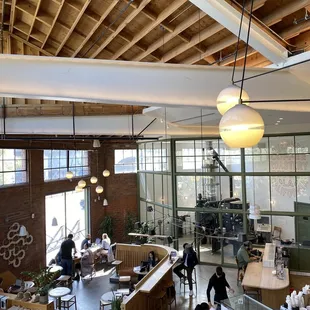 Overview of cafe from 2nd floor