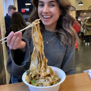 The mock duck noodles