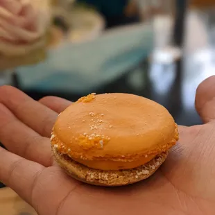 Chicago cheese and caramel macaroon!