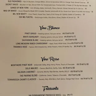 Drink Menu