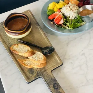 Cali Chicken Salad with Creamy Roasted Tomato Bisque