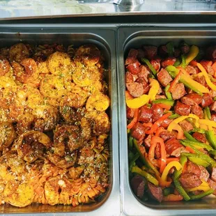 Blackened Shrimp/ Chicken Apple Sausage  #BrunchSunday