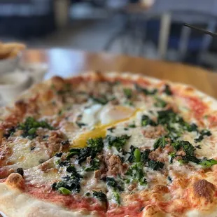 Sausage and Rapini Pizza