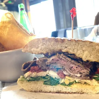 Rotisserie Leg of Lamb Panini Lunch