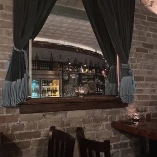 Cute seating for couples on the bar side