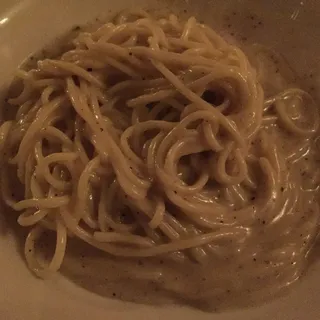 Cacio E Pepe Spaghettini Pomodoro E Melanzane**