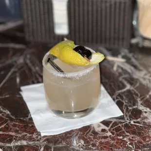 Fruity drink with sugar