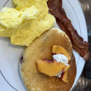Blueberry Peach Pancakes