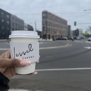 Coffee feat. My Valentine&apos;s nails.