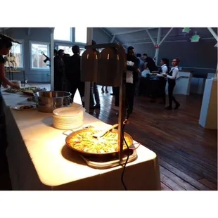 S+S Gastro Grub Catering a Proposal Party at Vessel Gallery with Paella and Tapas