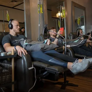 Catch up on your favorite Netflix show or movie with our Bose Noise Cancelling Headphones and iPads.