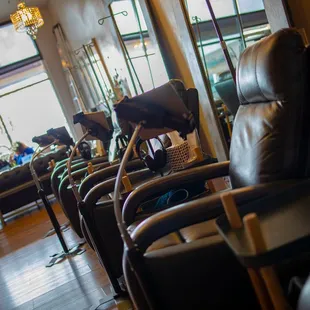 Relax in our super comfy loungers while you hydrate!