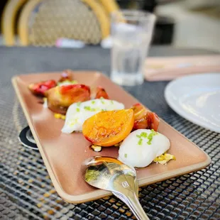 Heirloom tomatoes and burrata