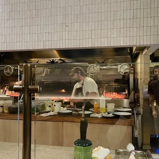 Kitchen crew were amazing to watch.