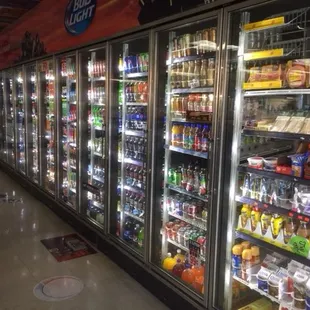 a refrigerated section of a grocery store