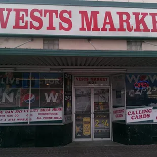 the front of the store