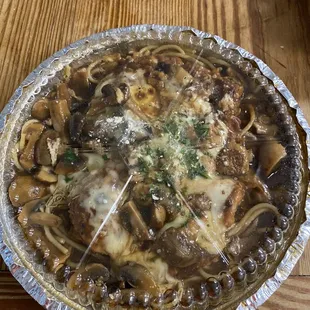 This is the container that it came in and it kept it nice and hot til we got it home.