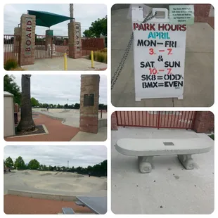 Skate park.  Check out the cement bench, hah, so cute!