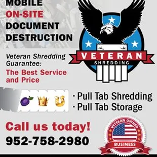 Pull Tab Services: * Shredding  * Storage