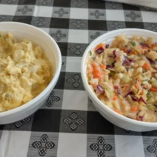 Potato salad and cole slaw