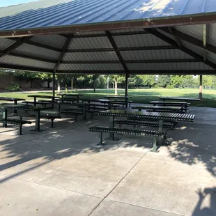 Picnic area - rentable, shaded, next to playground and bbq area