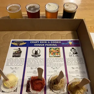 7th anniversary. $18, 4 beers with 4 types of cookie dough to pair with each beer.