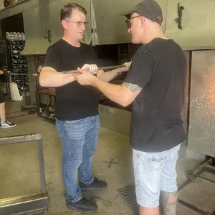 My son getting some instruction