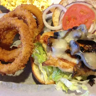 Grilled chicken w/ rings