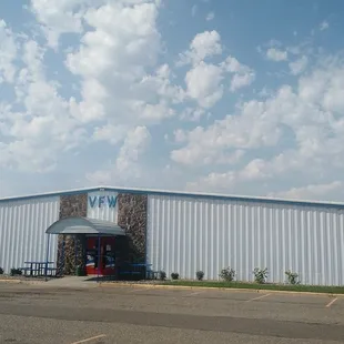 the front of the building