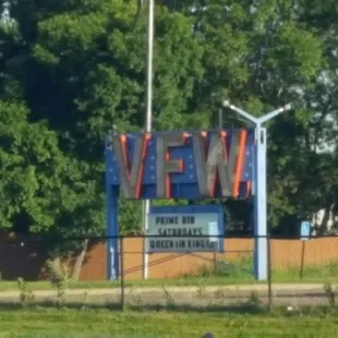 a sign for the vfw