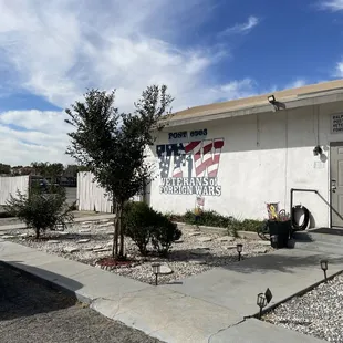 the front of the building