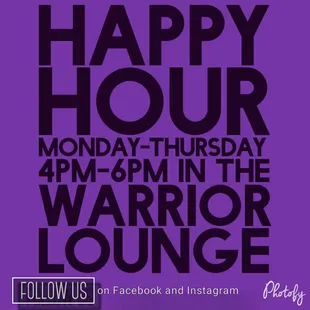 happy hour on facebook and instagram