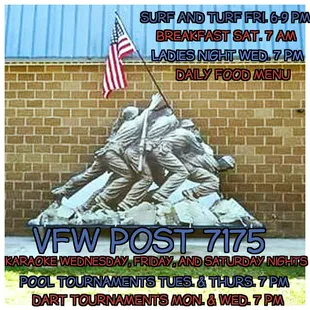 VFW 7175, The Warrior Lounge, is a full service bar and the place you want to go and have drinks with friends