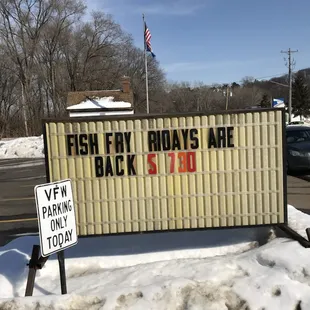 Fish Fry Fridays are Back 5-7:30 pm