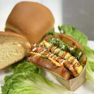 food, hot dog, sandwich, hot dogs