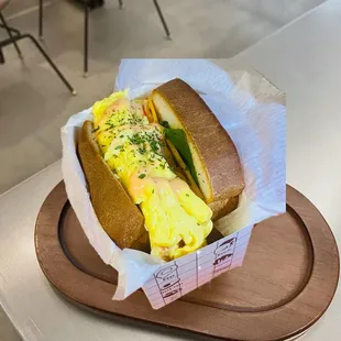 crab stick egg toast